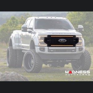 Ford Super Duty LED Grille - XBG Series - Morimoto - Black - Amber DRL